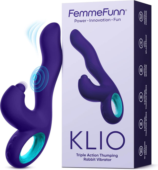 Klio Dark Purple Erotic Massager Equipment with 5 Dedicated Intensity Levels
