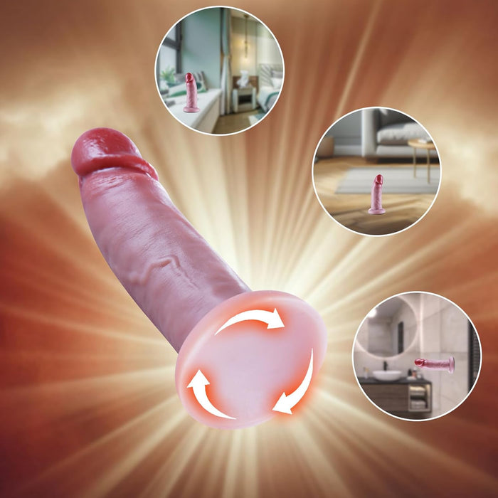 13 cm Realistinis Silikoninis Dildo su Stipria Prilimpa - Pradedantiesiems ir Patyrusiems