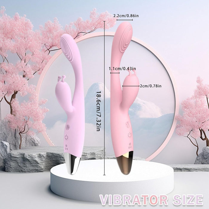 Dual-motor female vibrator with 12 modes and 42° heating