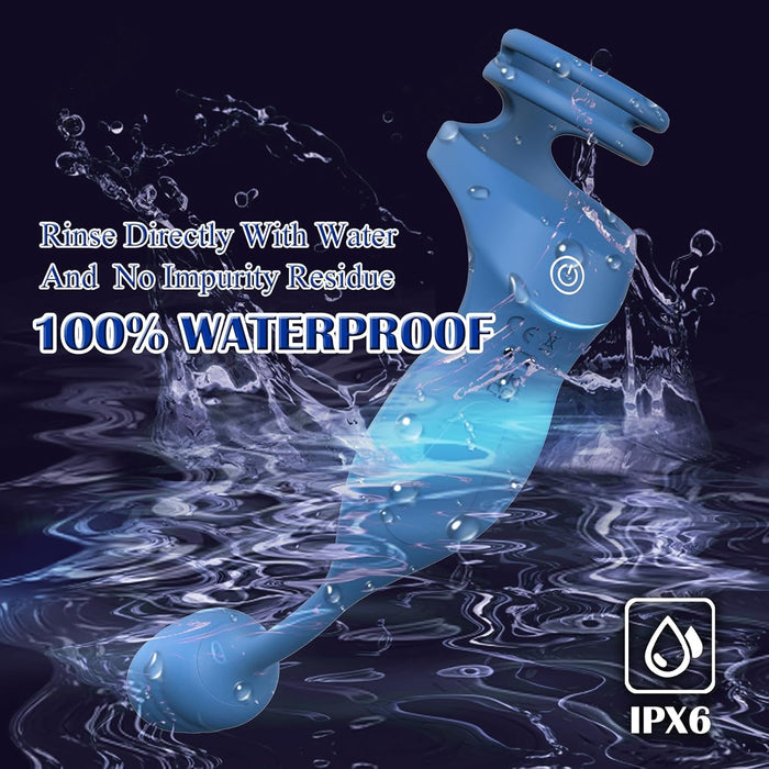 Analinis vibratorius su prostatos stimuliacija ir penio žiedu – 10 vibracijų režimų