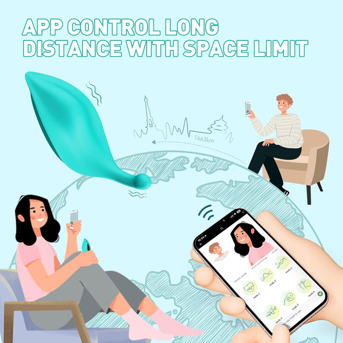 Nešiojamas ir nematomas vibratorių rinkinys su 9 vibracijos režimais ir nuotoliniu valdymu