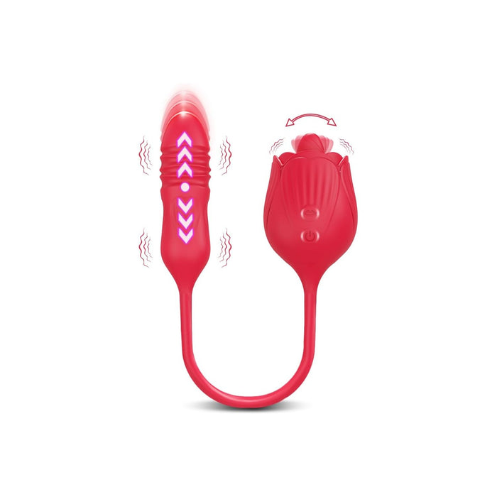 Zungenleckvibrator mit 10 Schubmodi – Leistungsstarker, wasserdichter G-Punkt Dildo für Paare