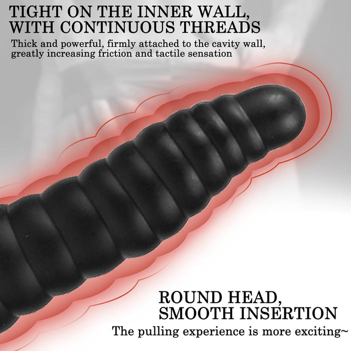 Realistic black dildo with strong screw-on cushion - various sizes