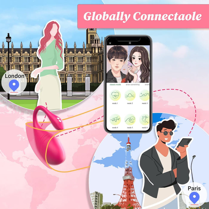 Ergonomiškas Belaidis Vibratorius Moterims su APP ir 9 Režimais