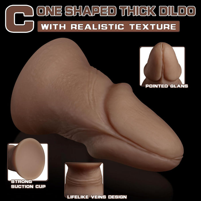 XXL Dildo 19x8.5 cm with cone-shaped head, ideal for prostate stimulation