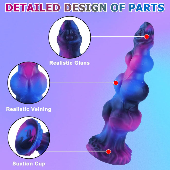 22,5 cm didelis realistiškas silikoninis monstras dildo su storu G taško stimuliatoriumi