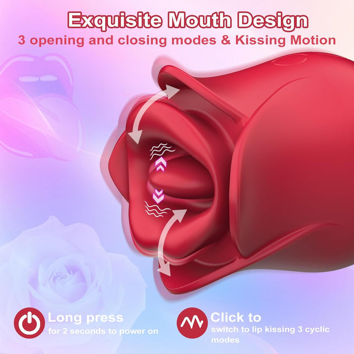 2-in-1 Enjoy Tongue Shape Vibrator with 10 Modes and 3 Kissing Functions