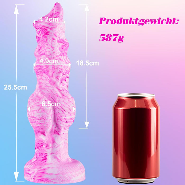25,5 cm Minkštas Silikoninis Didelis Su Galinga Prisipučiama Pagrindo Bazė