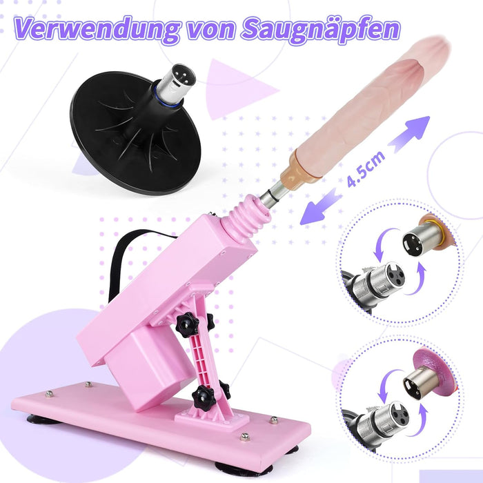 Fernsteuerte Sexmaschine für Frauen with 5 practical accessories and adjustable angle