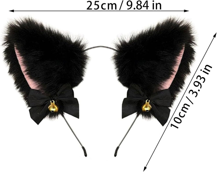 4 vnt. Metaliniai Analiniai Kaiščiai su Lapių Uodegomis ir Katės Ausimis - BDSM, Cosplay Žaislai Poroms