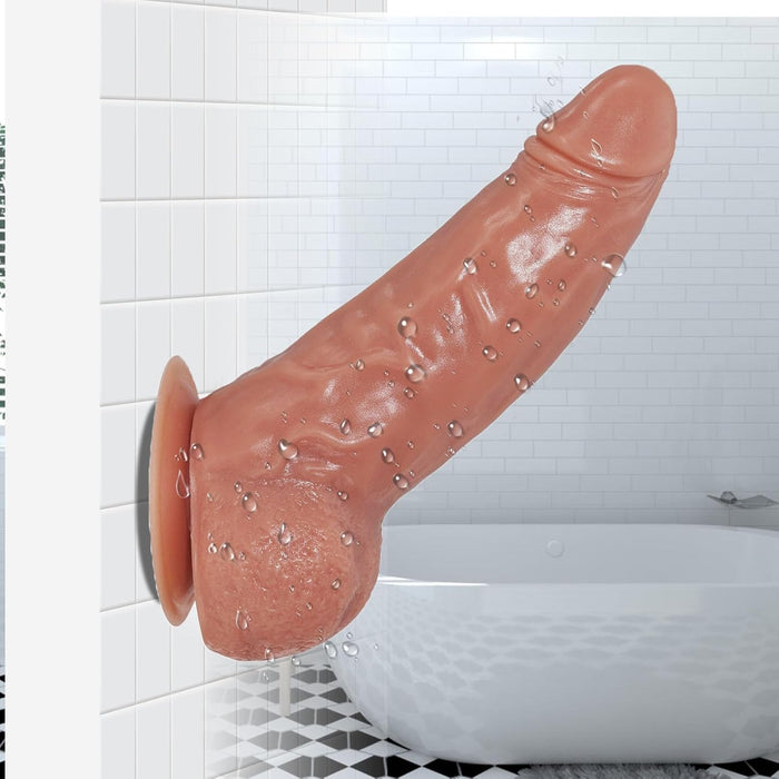 18 cm Curved Realistic Dildo with Soft Suction Cup
