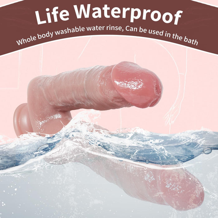 8.27 colio dvigalvis realistiškas silikoninis dildo su stipria prisitvirtinimo baze