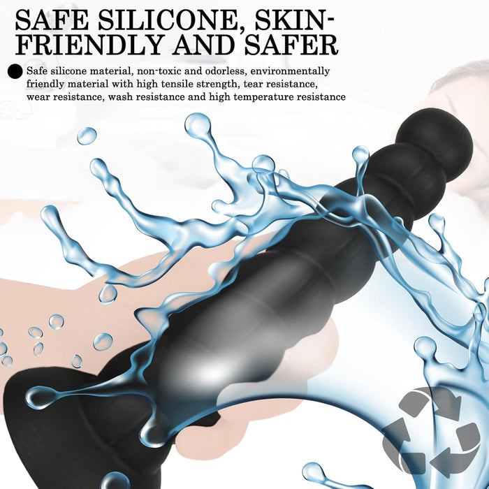 Silicone Spiral Design Anal Plug with Strong Suction Base