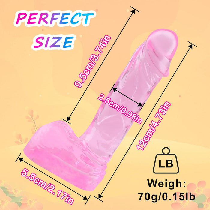 12 cm Realistinis dildo pradedantiesiems su stipria prisitvirtinimo baze