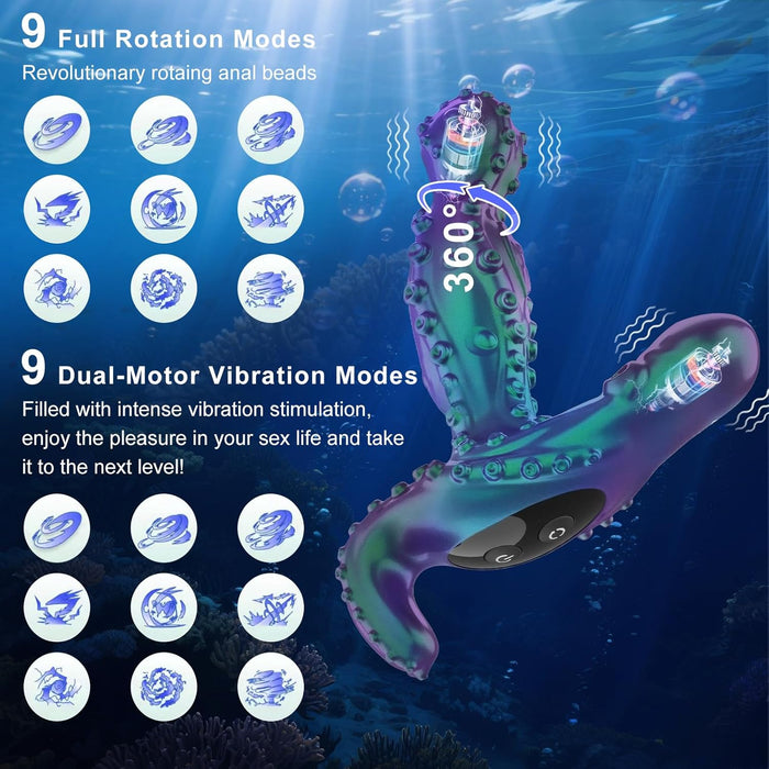 360° Rotacinis Analinis Vibratorius Vyrams su APP Valdymu ir 9 Režimais