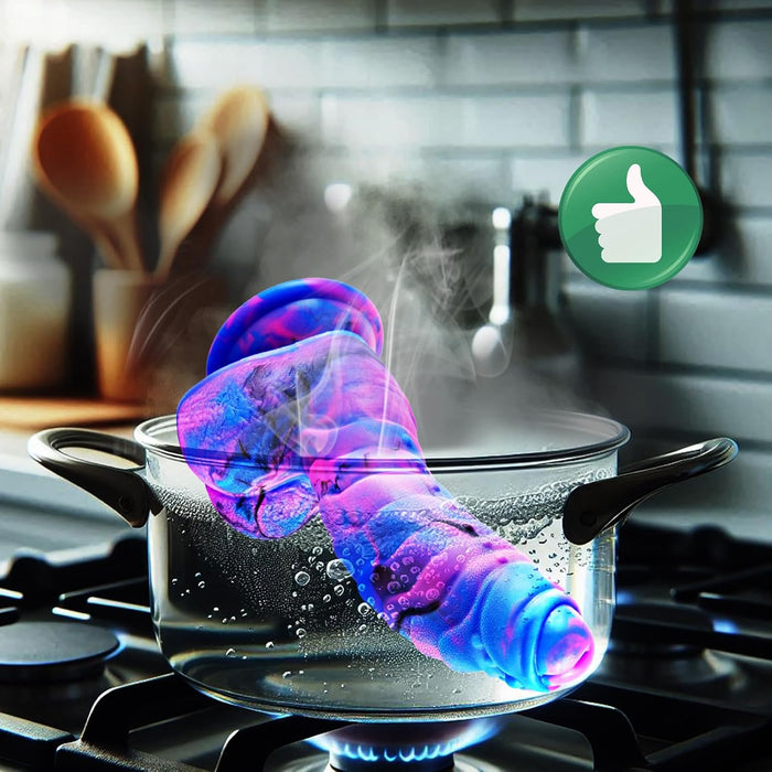 17,5 cm Spalvotas Mažas Monstro Dildo su Stipria Pritvirtinimo Pagrindu