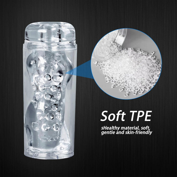 Realistinis rankinis masturbatorius vyrams su 3D vaginaliniu dizainu ir keturiomis struktūromis