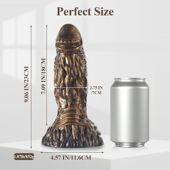 23 cm large silicone dildo with thick shaft and strong suction base