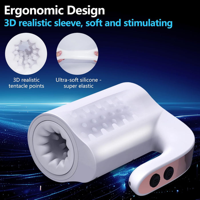 Automatinis Elektrinis Masturbatorius Vyrams su 10 Judesių Režimų