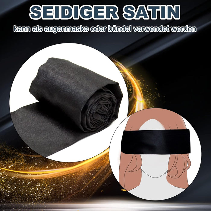 5-in-1 BDSM Bondage Set with Collar, Handcuffs, Blindfold, and Straps