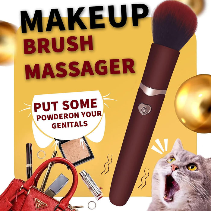Mini vibratorius makiažo teptuko dizaine su 10 vibracijos režimų ir USB įkrovimu