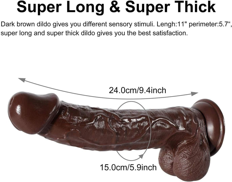 Realistinis XXL Dildo 26x5cm su Stipria Prisitvirtinimo Pagrindu – Tikroviškas Dizainas