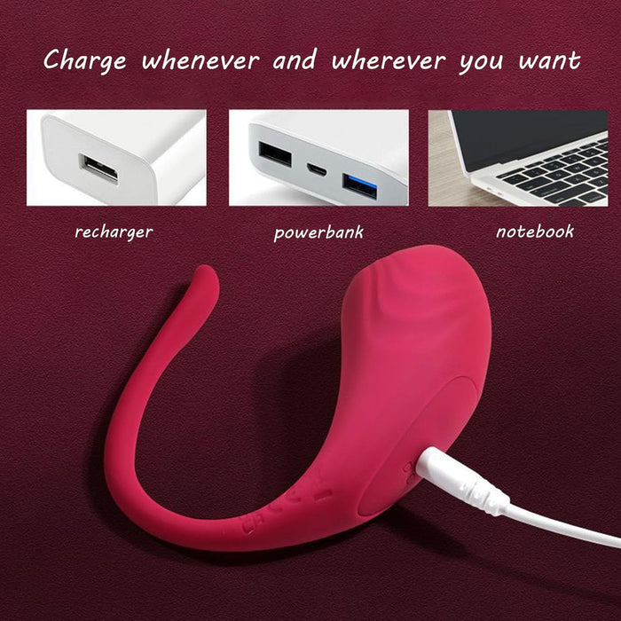 Ergonomic G-spot vibrator with 9 vibration modes and app