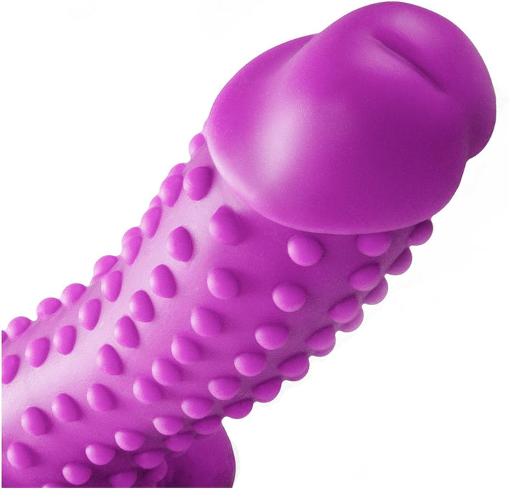Realistic silicone dildo "Crocodile" with strong screw base, 23 cm long