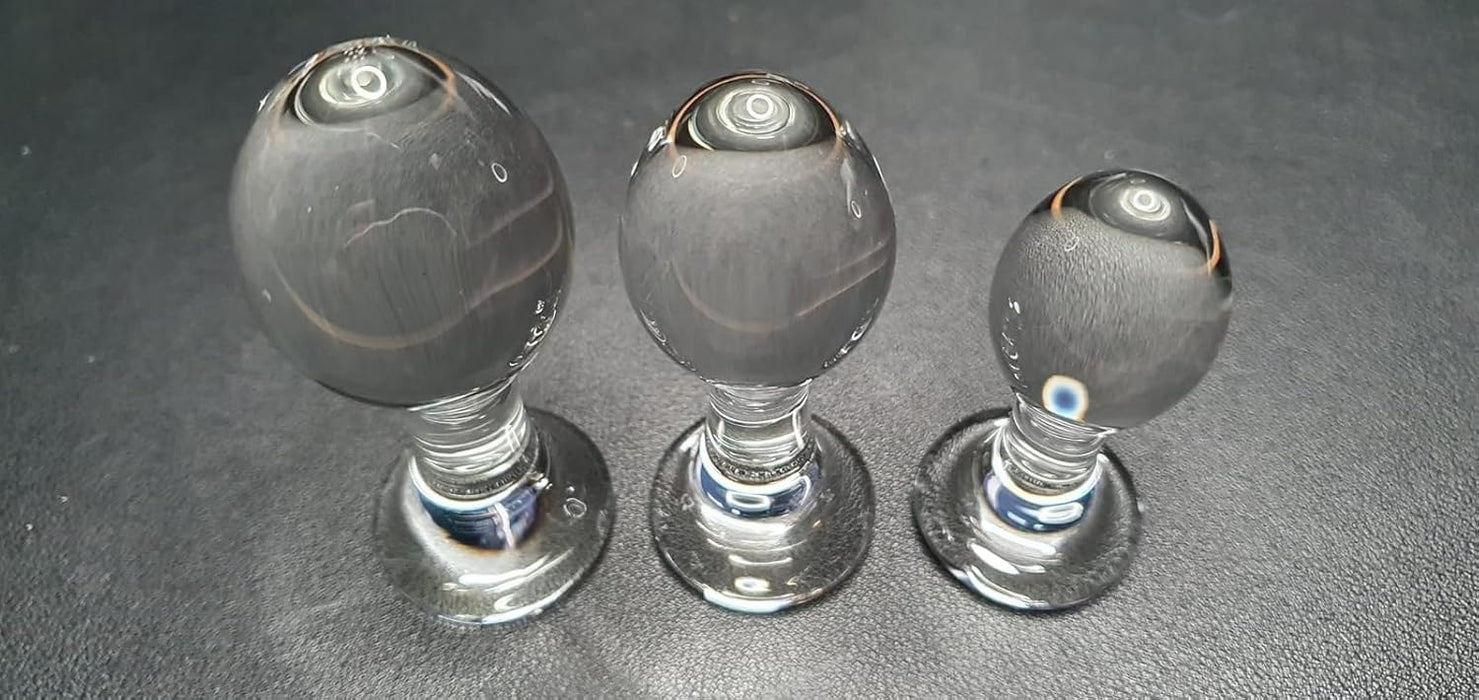 Elegant glass anal plug set for beginners and advanced users