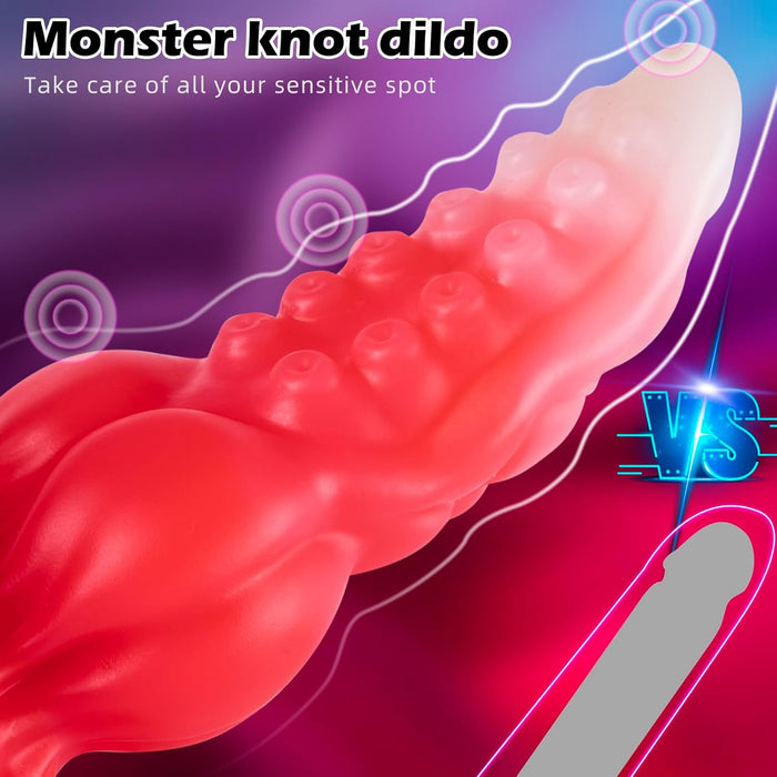 Drakonų Formos Silikoninis Dildo su Saugia Prisitaikymo Siurbtuku
