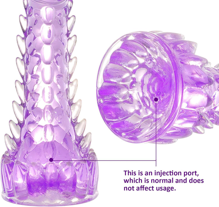 Fantastic 20 cm long purple dragon dildo with strong suction base