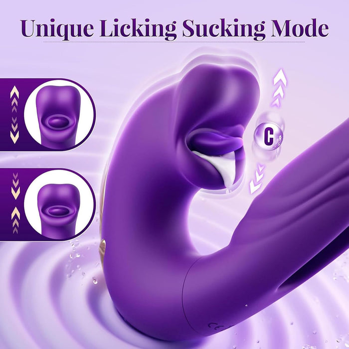 3-in-1 Vibrator for women with tongue, vibration and throbbing functions