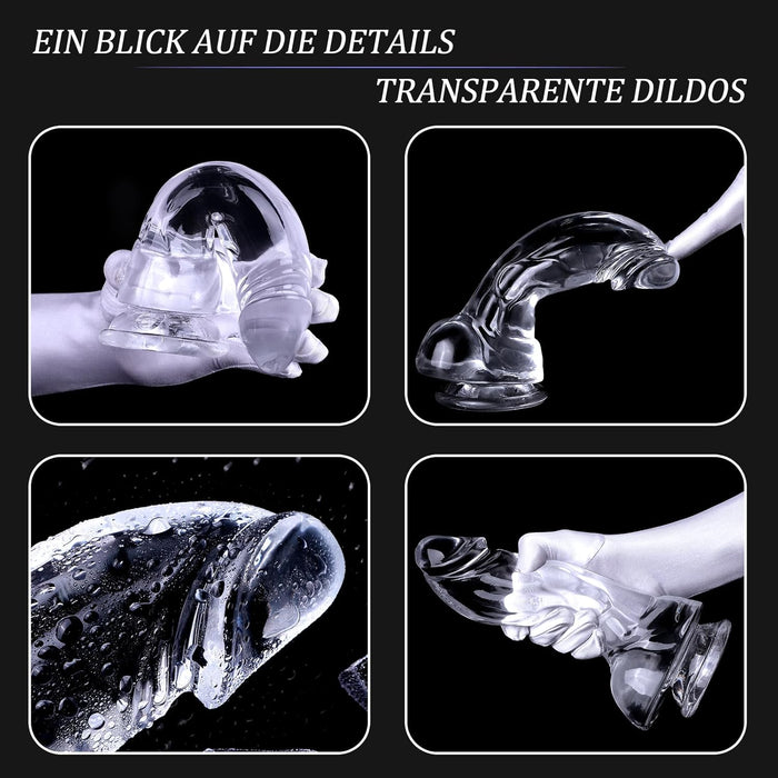 Realistic XXL dildo with strong suction base and curved design