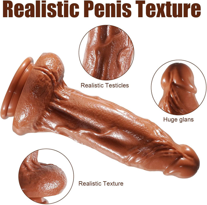 33 cm XXL Realistic Dildo with Secure Attachment Base for Hands-Free Use