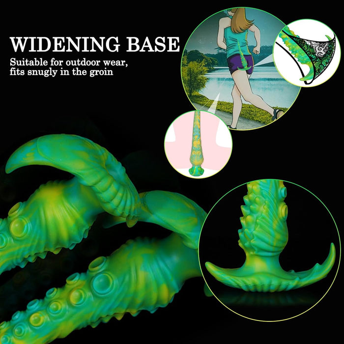 35 cm Realistiškas Ilgas Kalmaro Formos Dildo – Minkštas, Saugus Medžiaga