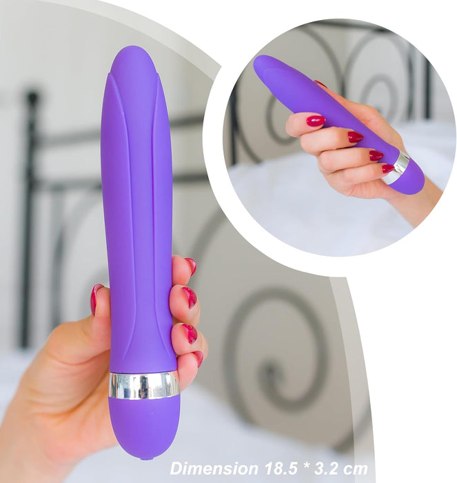 Vibration for women - quiet and powerful 18.3 cm vibrator for solo and couples