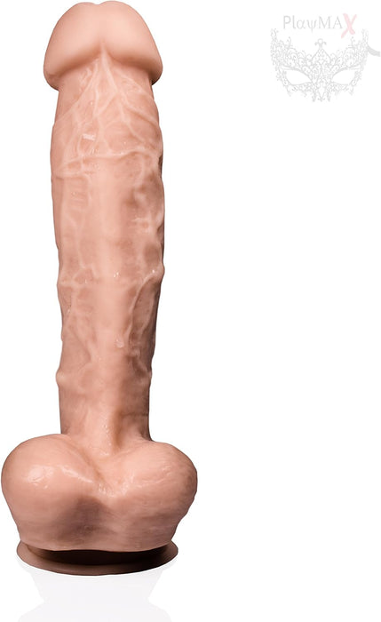 CyberSkin Deluxe Realistic G-Spot Dildo with Thick Curve and Suction Cup