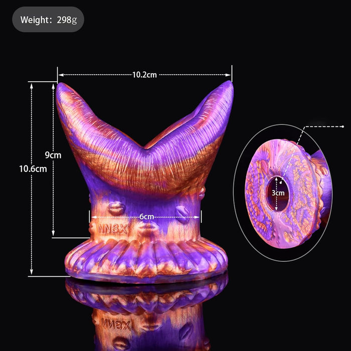 Large hollow silicone anal plug for unisex