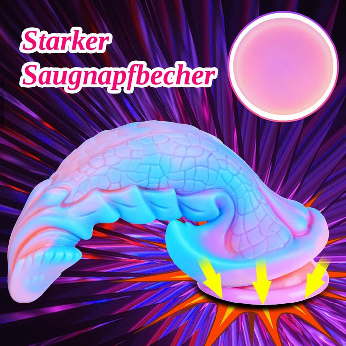 25 cm Giant Dragon Silicone Dildo with Strong Touch Pad