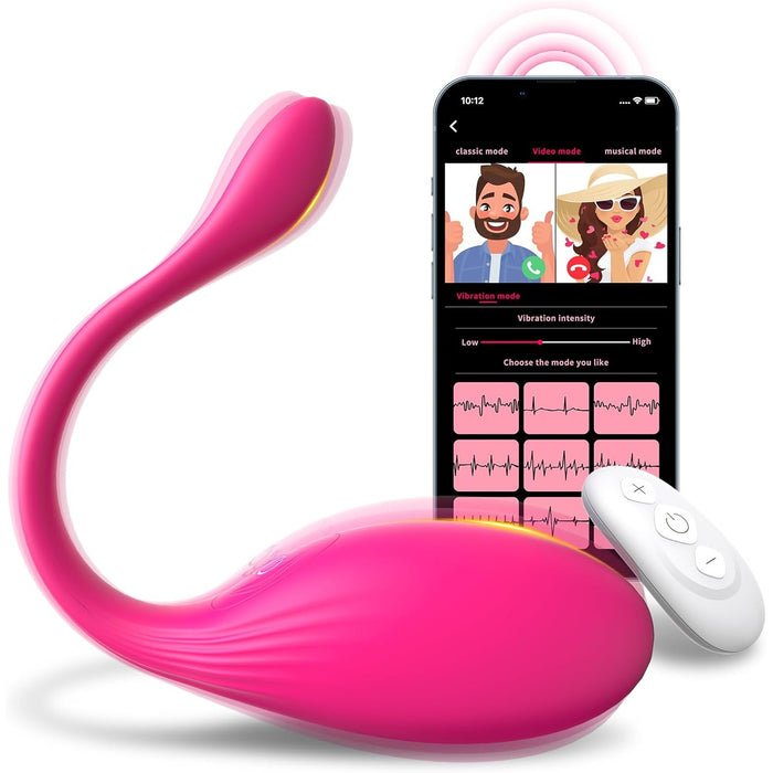 Moterų vibratorius su 10 vibravimo režimų ir valdymu per programėlę