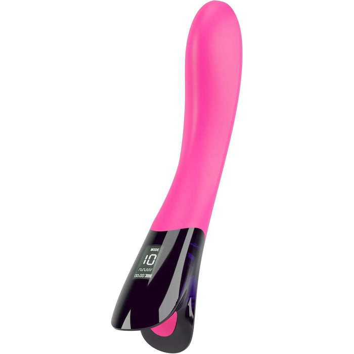Pink Sunset G-spot Vibrator with Digital Display, 13.5 cm