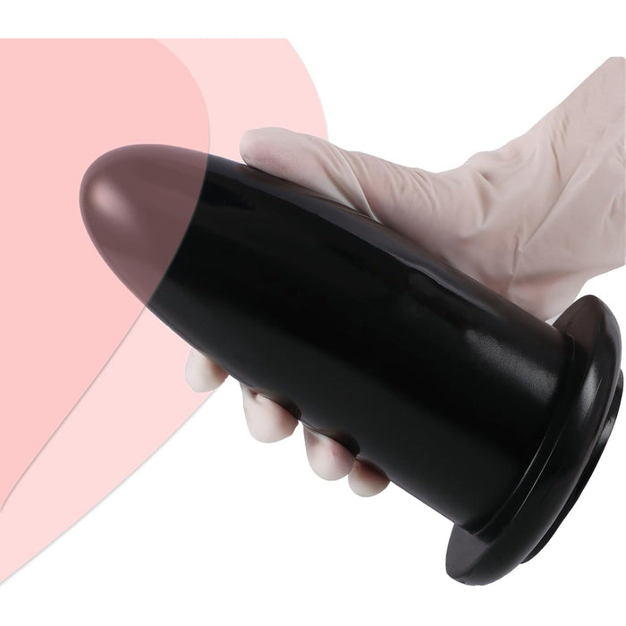 Super Dicker Anal Plug with Silicone Sleeve and Safety Lock S/M/L/XL