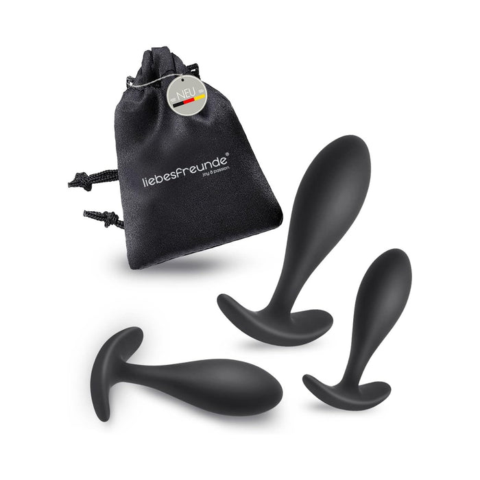 Analinių kištukų rinkinys pradedantiesiems – minkštas silikonas, 3 dydžiai