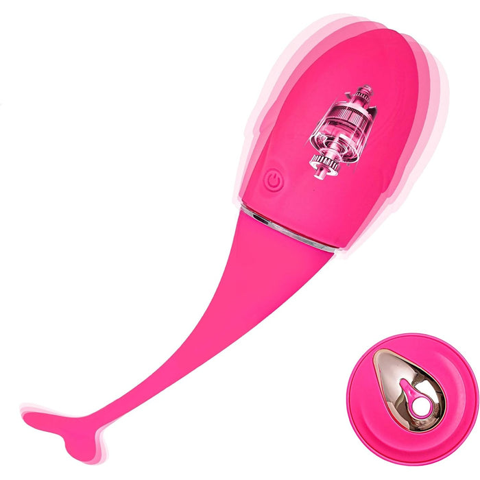 Silicone Double Vibrator for Women with Remote Control, Pink