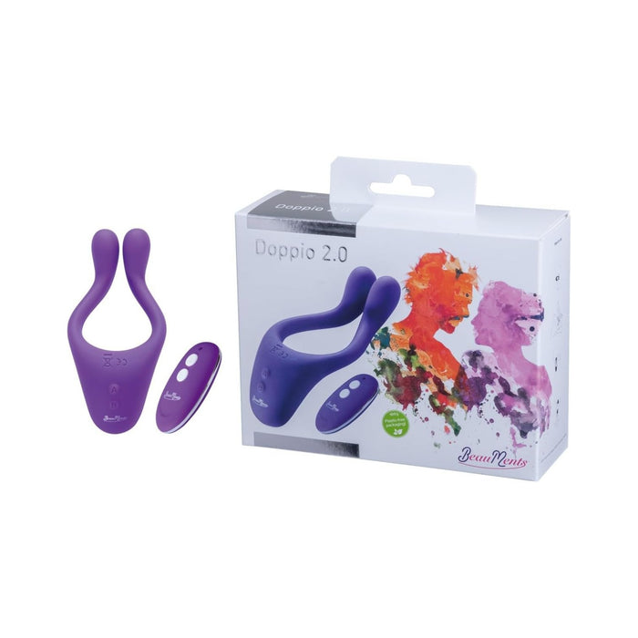 Doppio 2.0 daugiafunkcis porų vibratorius su belaidžiu pulteliu violetinė
