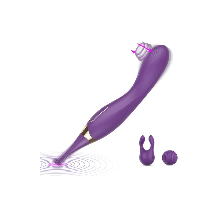High-frequency G-spot vibrator with clitoris and breast stimulation, 10 modes, waterproof