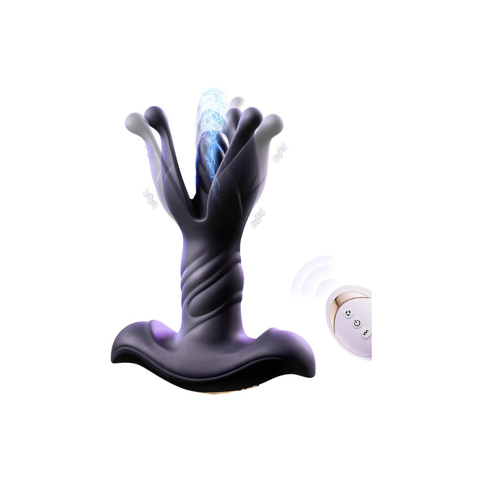 Anal vibrator with 9 vibration modes and dilator for prostate stimulation