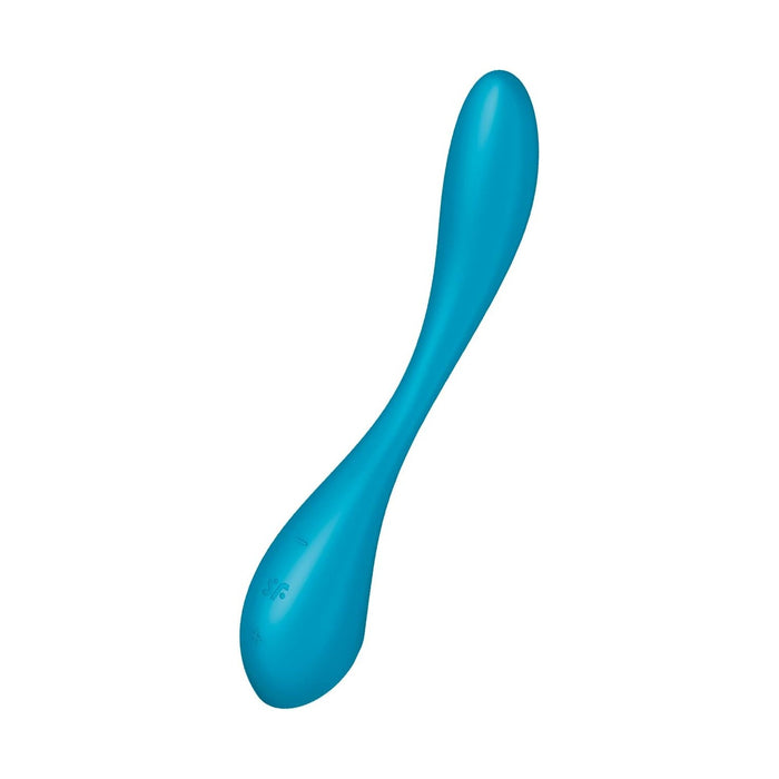 Flexible G-spot vibrator with app and two motors, 23 cm