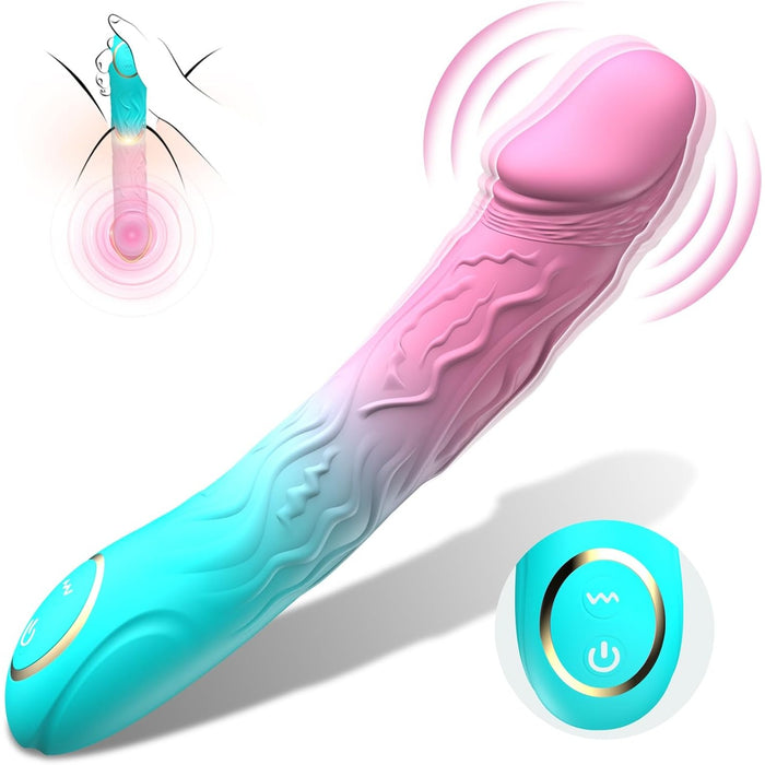 Realistic 9-inch dildo vibrator with 10 vibration modes for women