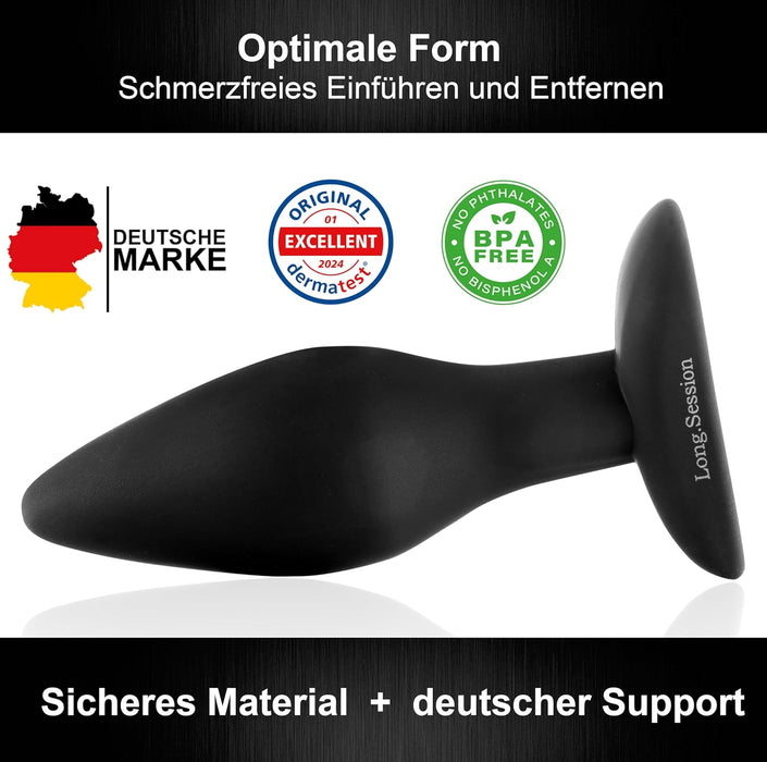 Anal plug set made of skin-friendly silicone with three sizes